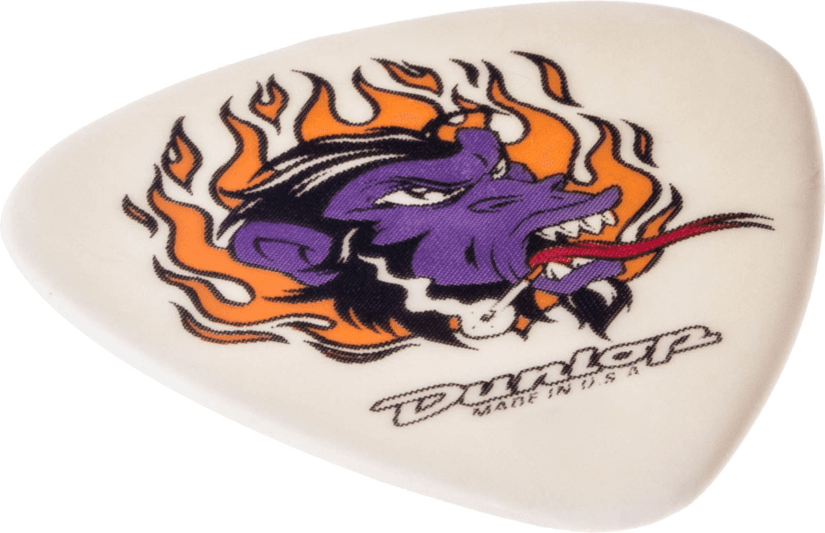 Jim Dunlop Blackline Original Alan Forbes, Sachet De 36, Flame Ape, White, 1.00 Mm - Médiators