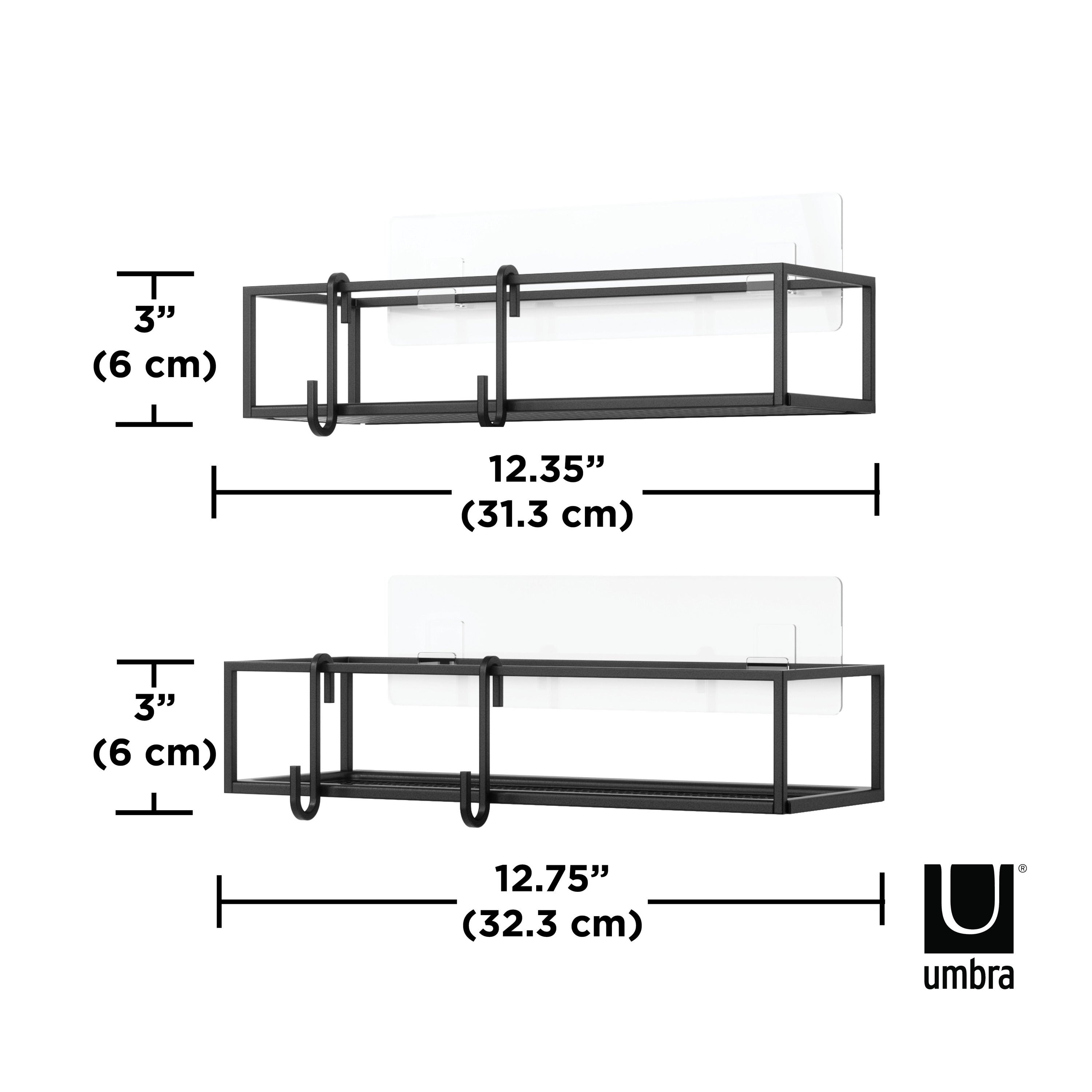 Umbra Cubiko Doucherek Set van 2 - Zwart