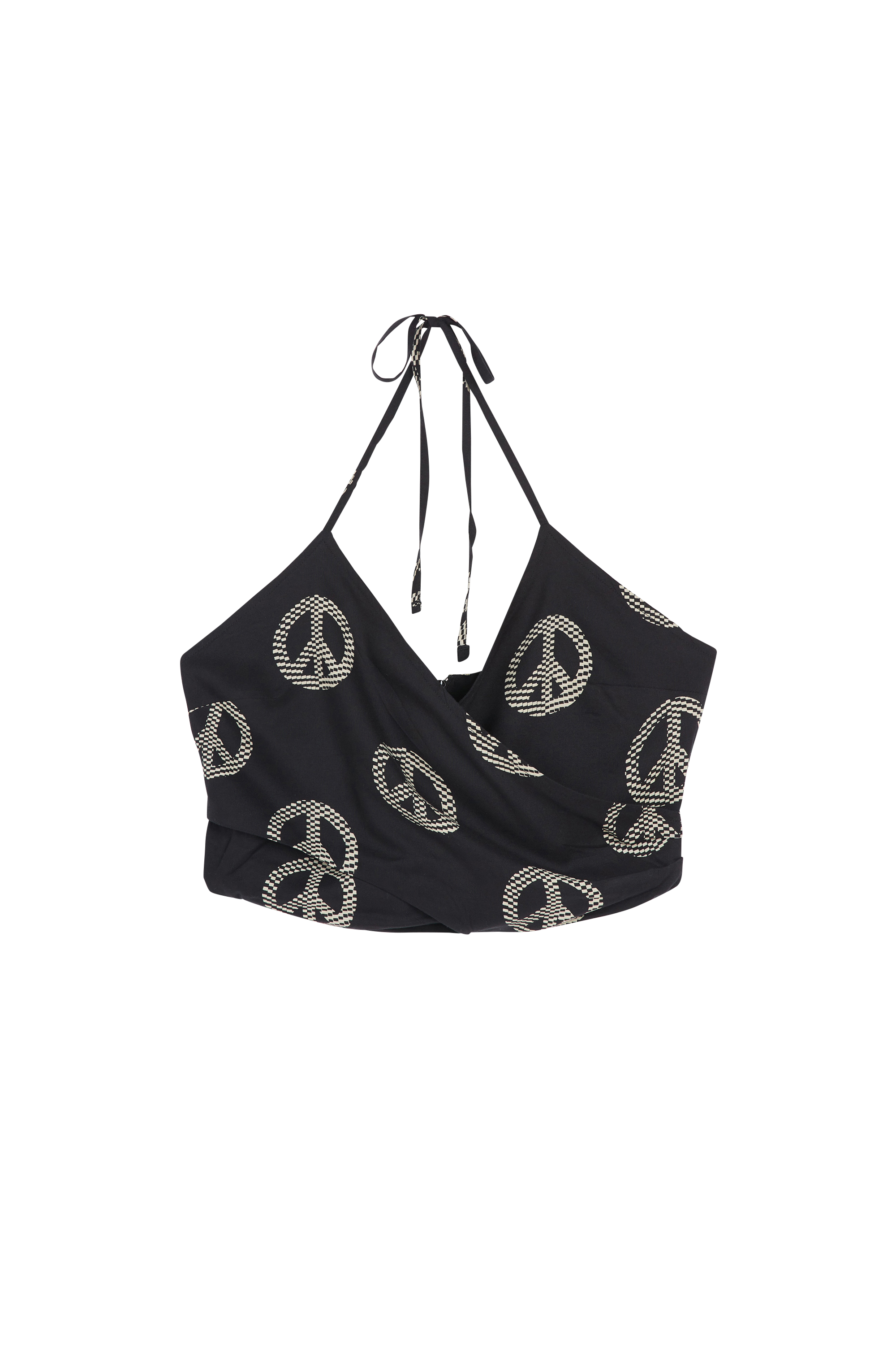 OBEY Top PEACEFUL HALTER Noir