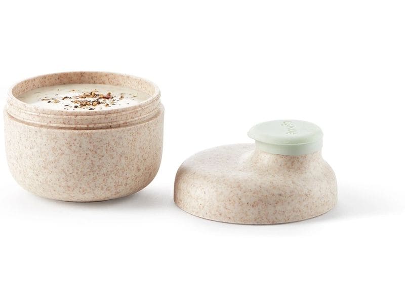 Lékué Saucenbehälter To Go, Beige Kleiner, luftdichter Saucenbehälter