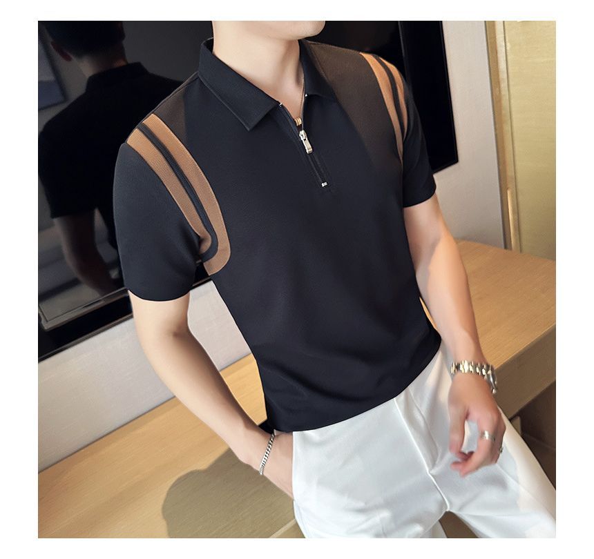 Deepwood - Poloshirt met korte mouwen en halve rits in twee kleuren