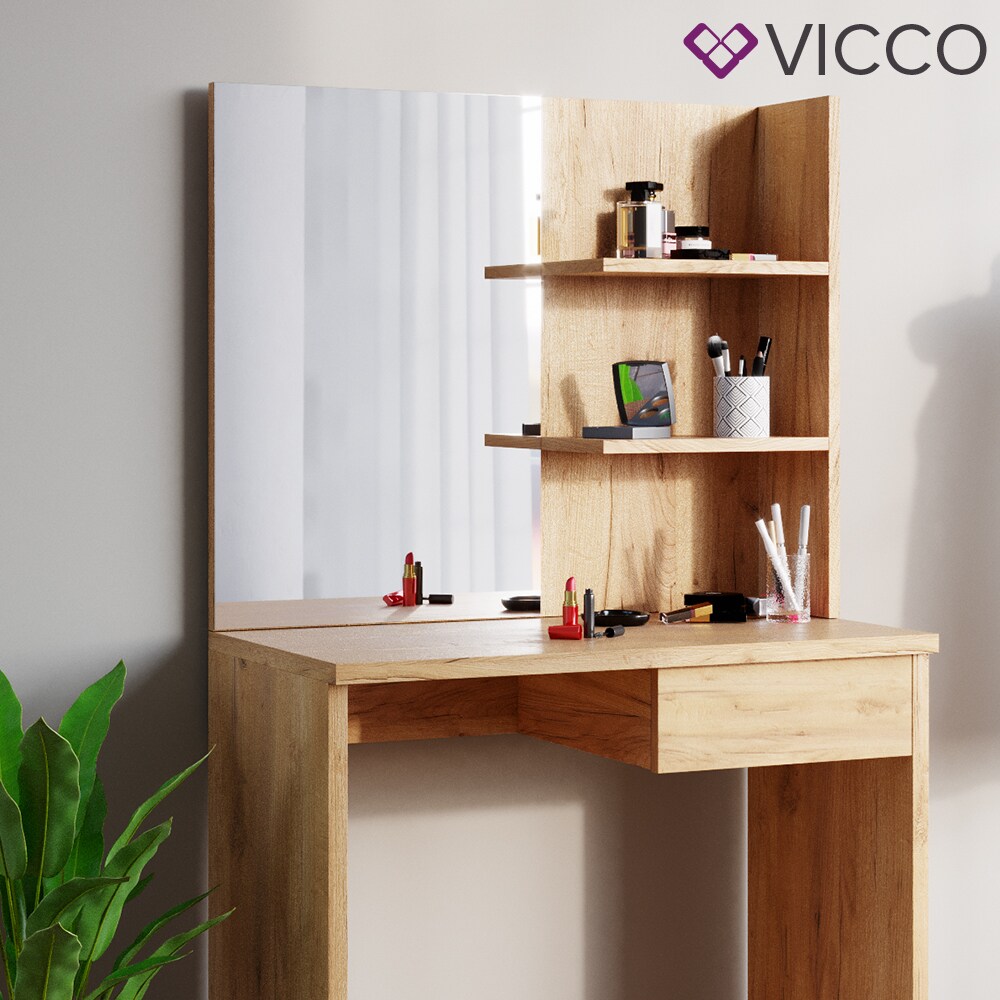 VICCO Schminktisch DEKOS Frisiertisch Frisierkommode Kosmetiktisch Eiche