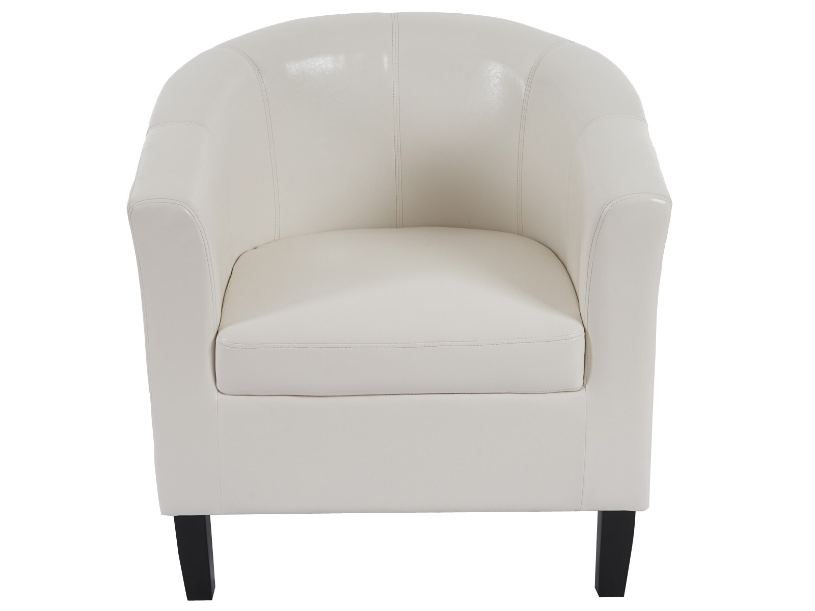 Sessel Stafford H379, Loungesessel Clubsessel, Kunstleder ~ weiß