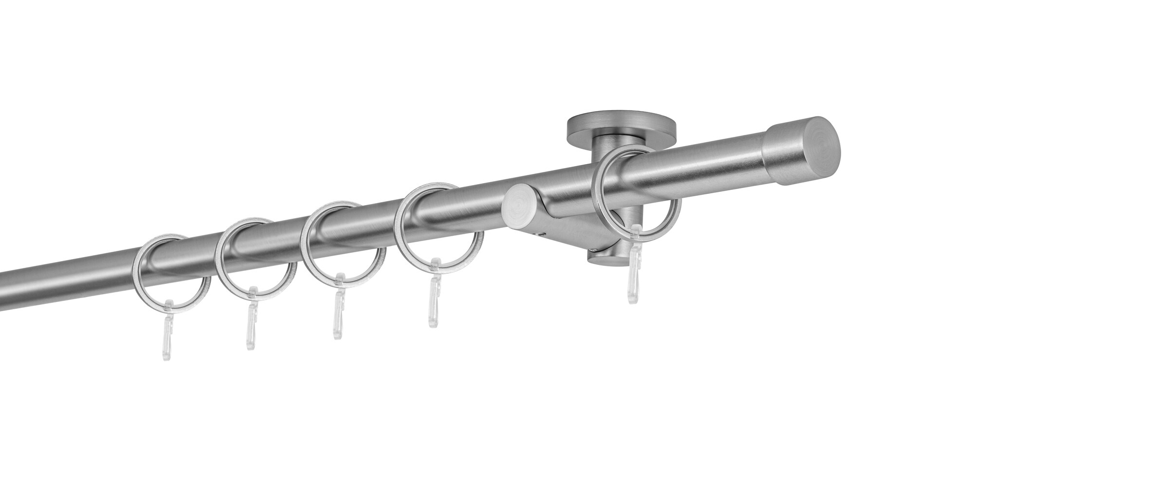 20mm,1-läufig,Rohr,Deckenträger urban,Endstück cap Farbe: Edelstahl-Optik, Größe: 100cm