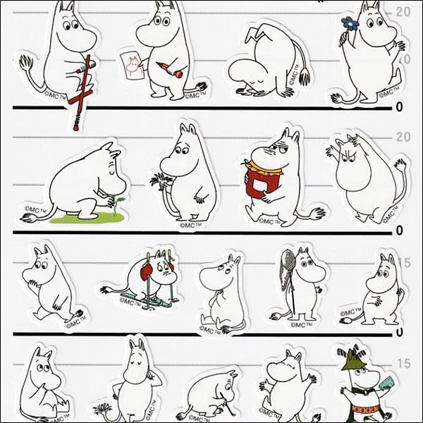Kamio Japan - MOOMIN 4-formaat sticker