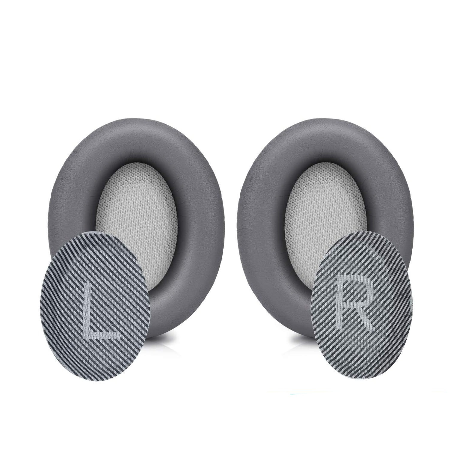 (2er Set) Bose Quietcomfort 2/15/25/35 Ae2 Ae2i Ae2w, Bose SoundTrue Kopfhörer Ersatz Ohr Polster Kissen - Dunkelgrau