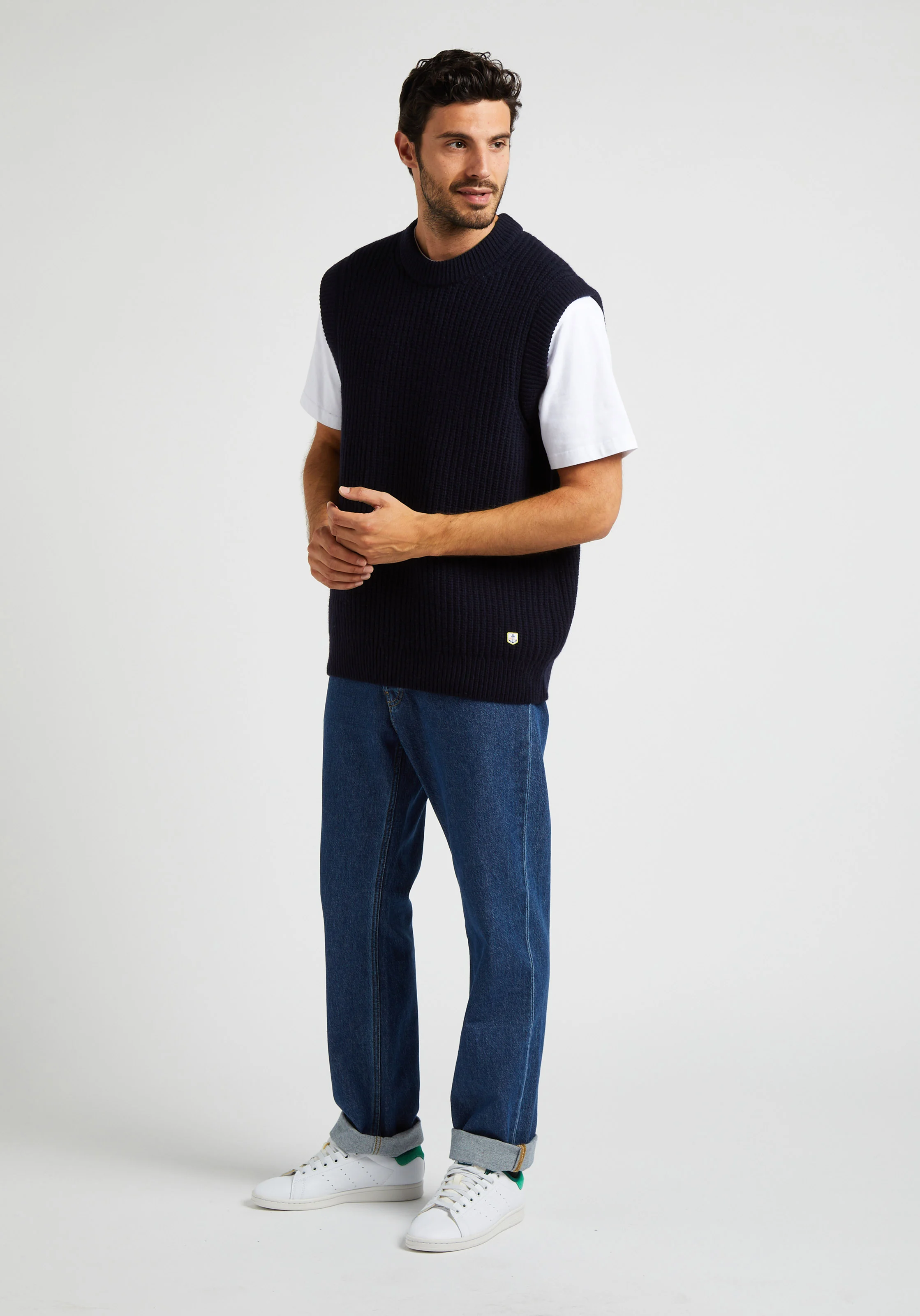 NATHANIEL - Tee-shirt col rond regular-fit imprimé en coton bio| Blanc