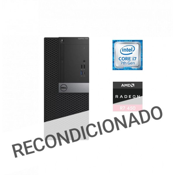 Dell Optiplex 7050 Tower i7-7700 16GB SSD 512GB AMD Radeon 4GB (Recondicionado Grade A)