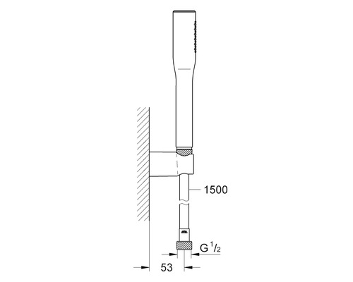 GROHE Euphoria Cosmopolitan Stick 27369000 handdoucheset inclusief 1500 mm chromen doucheslang