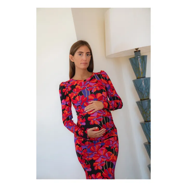 Paloma Collection Robe de Grossesse Thelma Flower | Rouge
