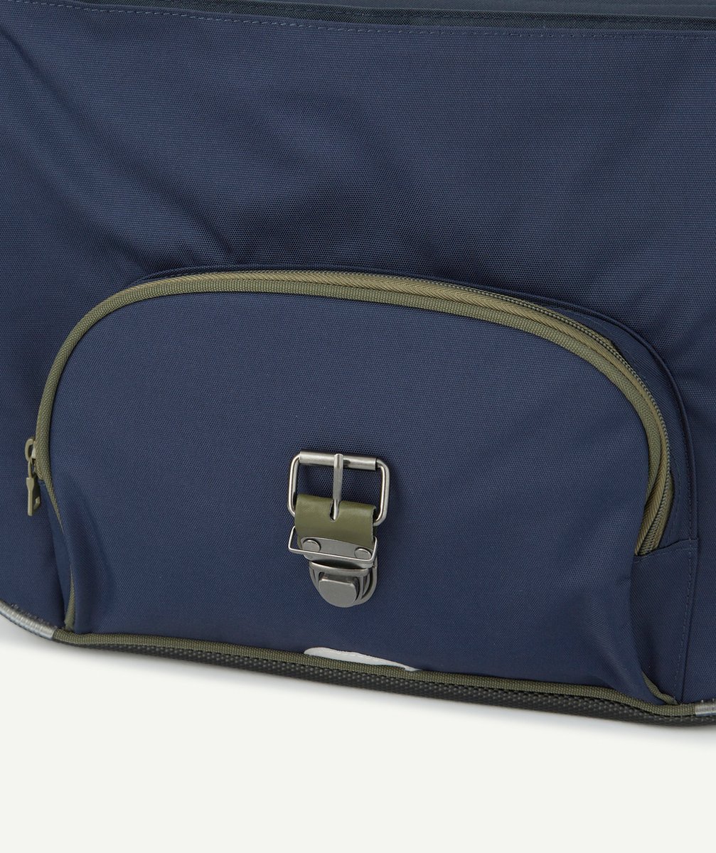 TANN'SLE CARTABLE BLEU MARINE ET KAKI AVEC PATCHS