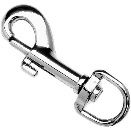 Glorex 64000303 Paracord Karabiner Haken, Chromfarben, 48 mm, 2 Stk.