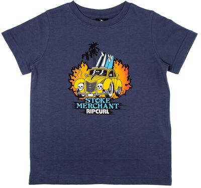 Rip Curl Arty SS Tee Groms T-shirt, Blue Indigo