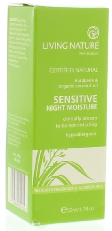 Living Nature Nachtcrème Gevoelige Huid 50ml