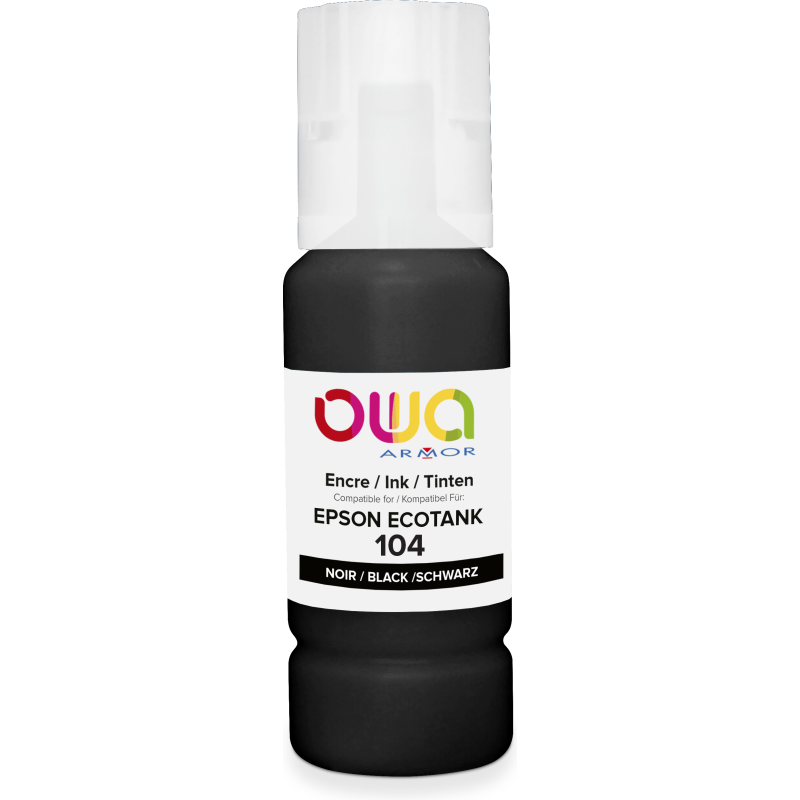 Bouteille d'encre compatible OWA - standard - Noir - pour EPSON C13T00P140