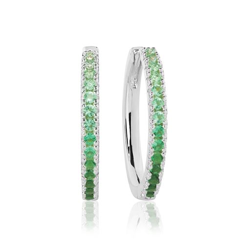 Sif Jakobs Jewellery Ellera Grande Øreringe, Sølv/Grøn