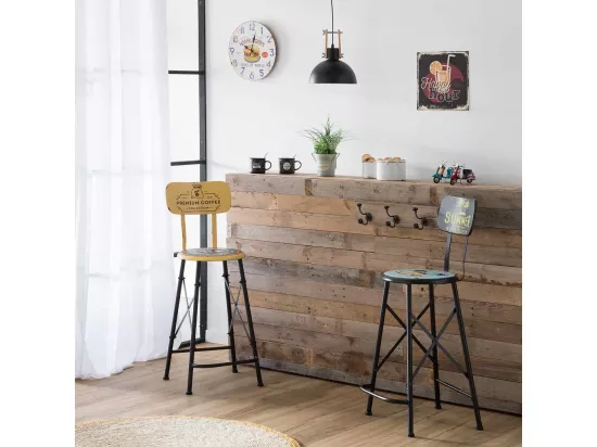 Horloge murale en bois blanc d34x2h