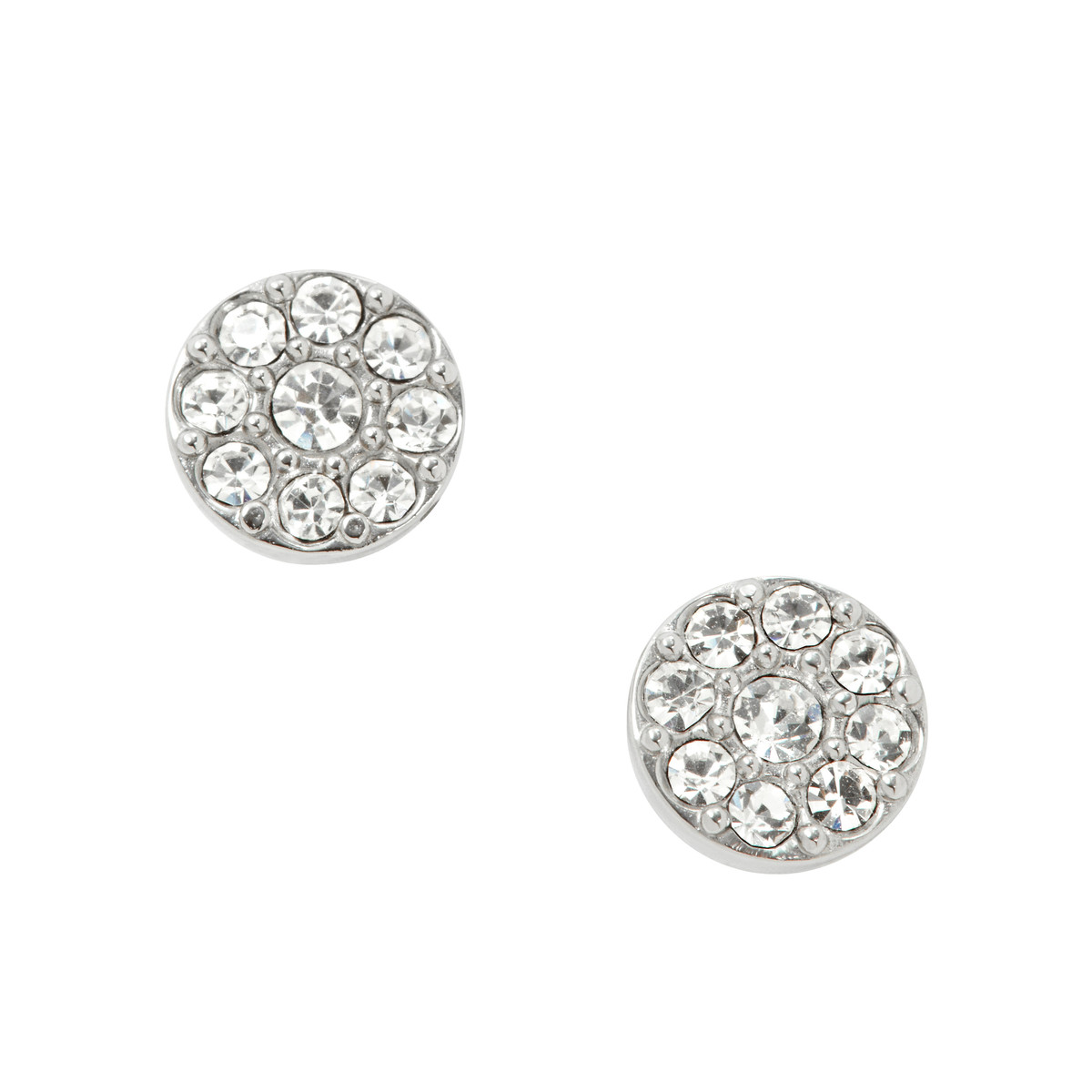 Boucles d'oreilles FOSSIL acier inoxydable cristaux