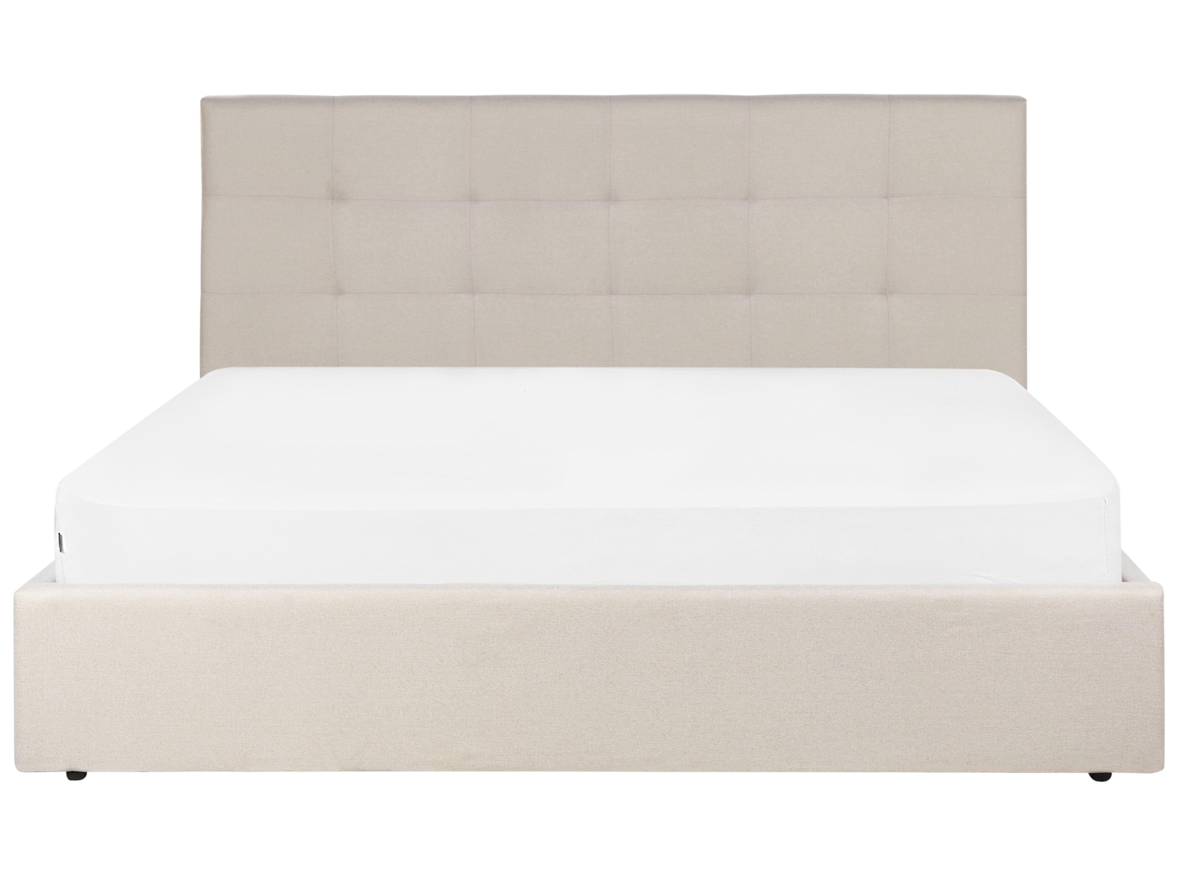 Bed met opbergruimte Stof LORIENT 180 x 200 cm Beige