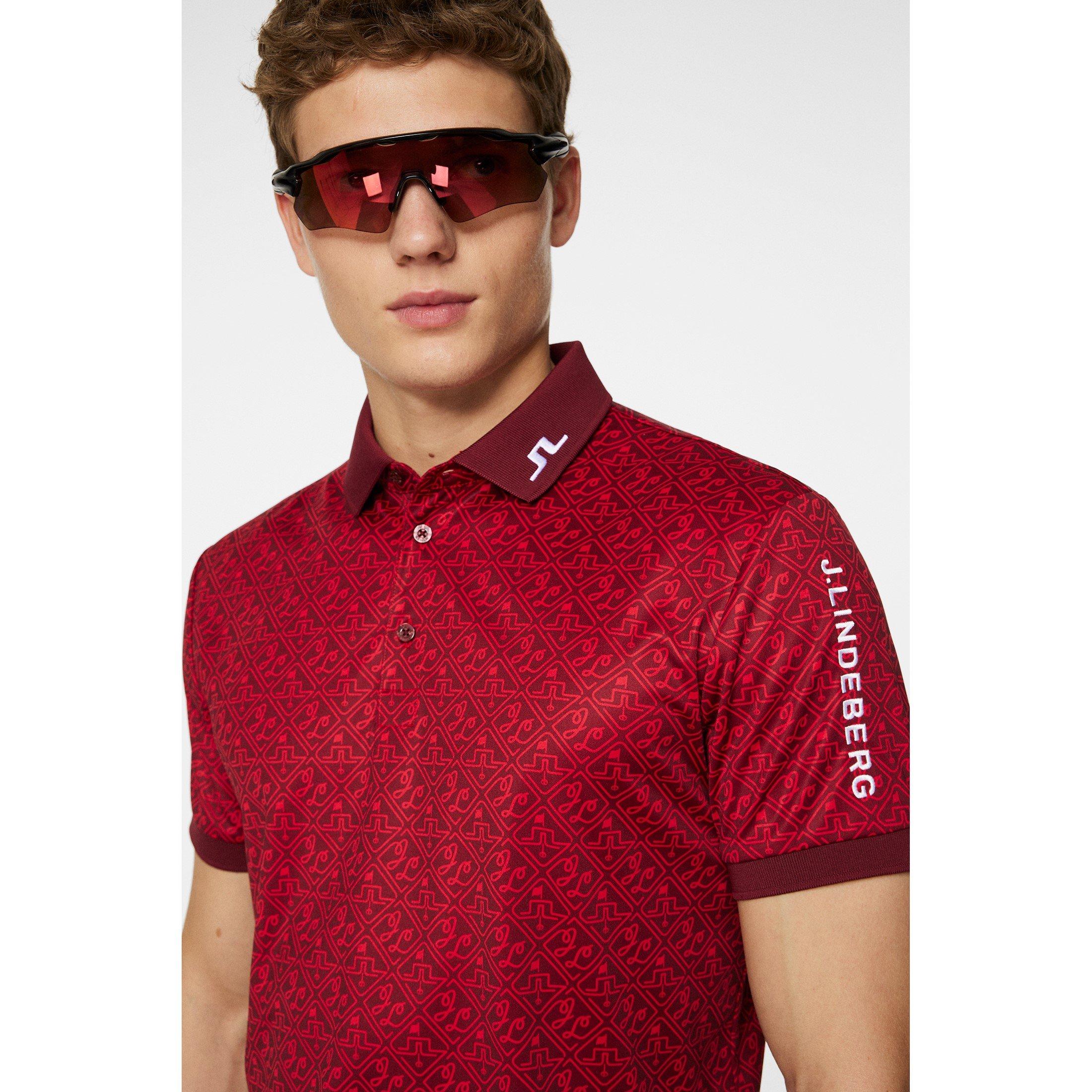 J Lindeberg Golf J.Lg Tour Tech Print Polo Shirt Mens