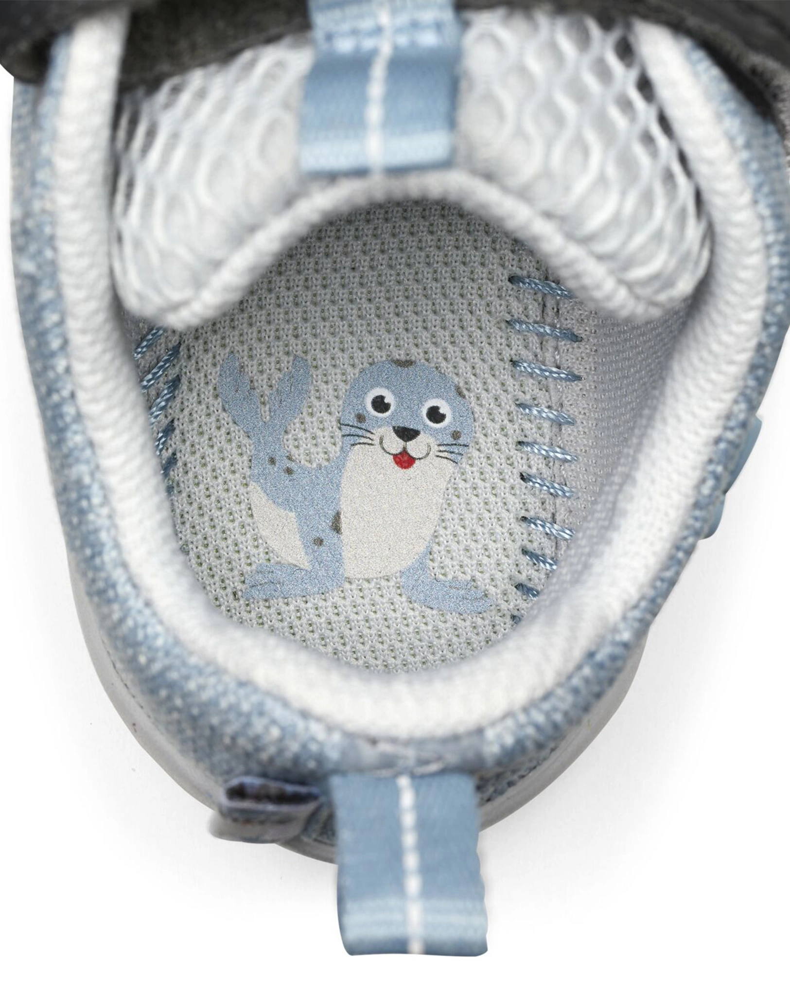 Strick-Halbschuhe HAPPY ROBBE in hellblau