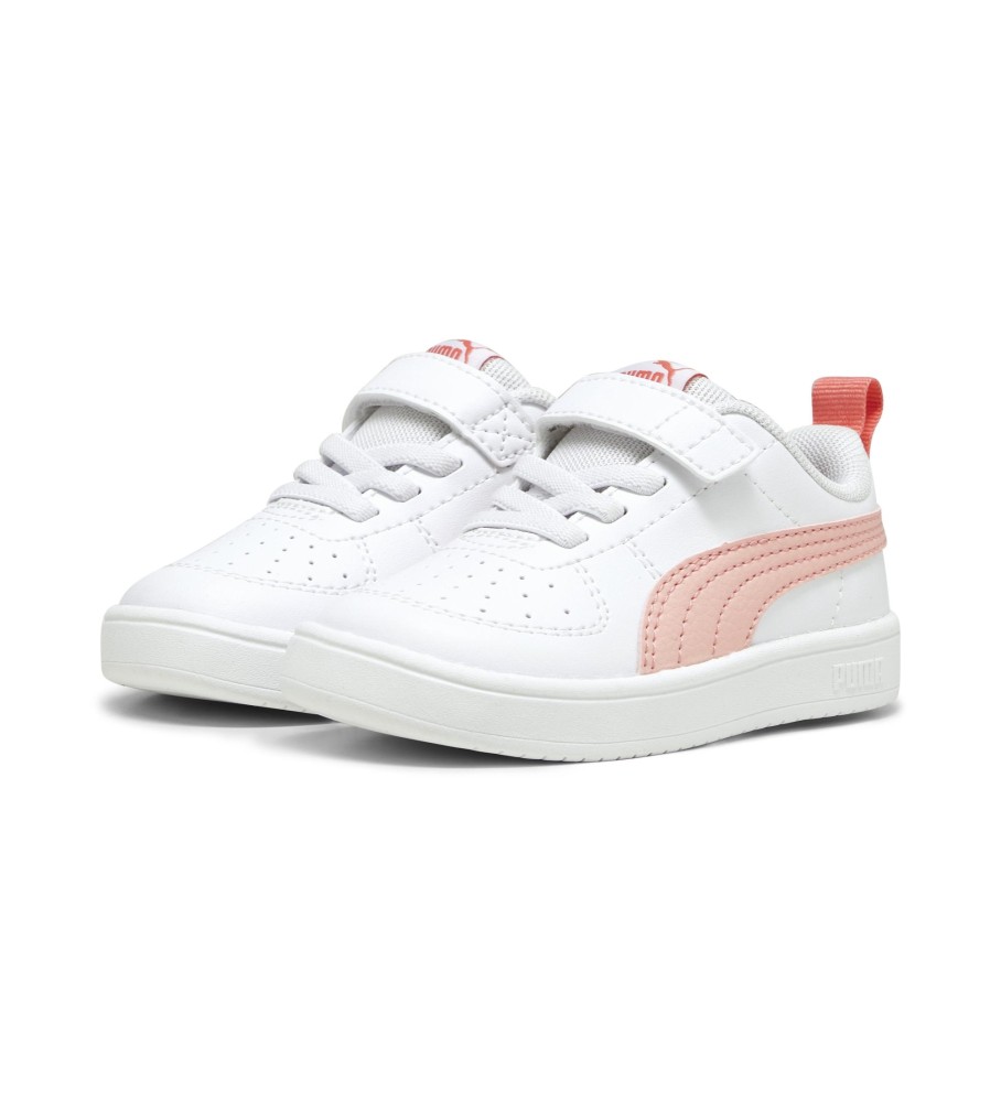Tênis Puma Rickie AC+ Inf, branco, rosa claro