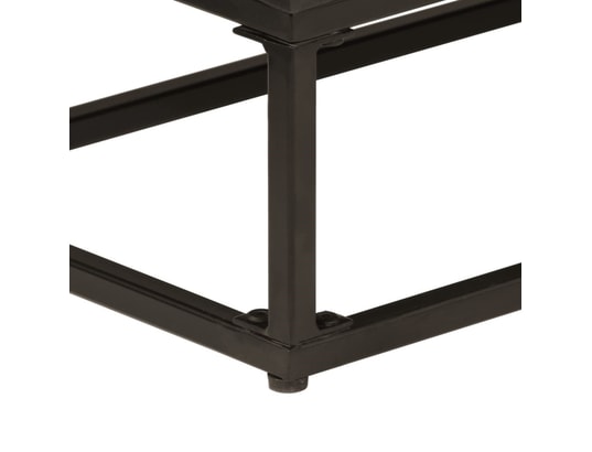 VIDAXL - Armoire de rangement Buffet noir 55x30x76 cm bois massif de manguier et fer