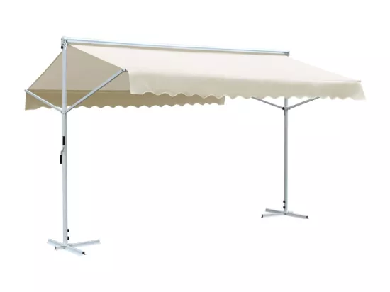 Auvent sur pied 4x3 m Crème