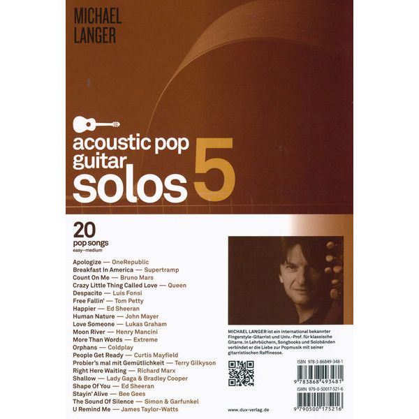 Edition Dux Acoustic Pop Guitar Solos 5