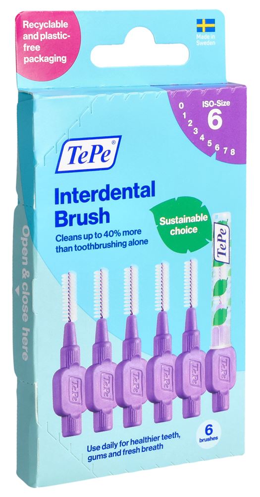 TEPE Interdental Brush<br>6 Stück, Blister, 1.1mm, violett
