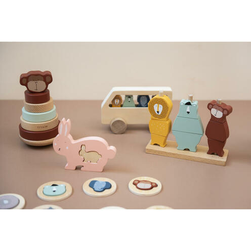 Puzzle Animaux à empiler en bois - TRIXIE