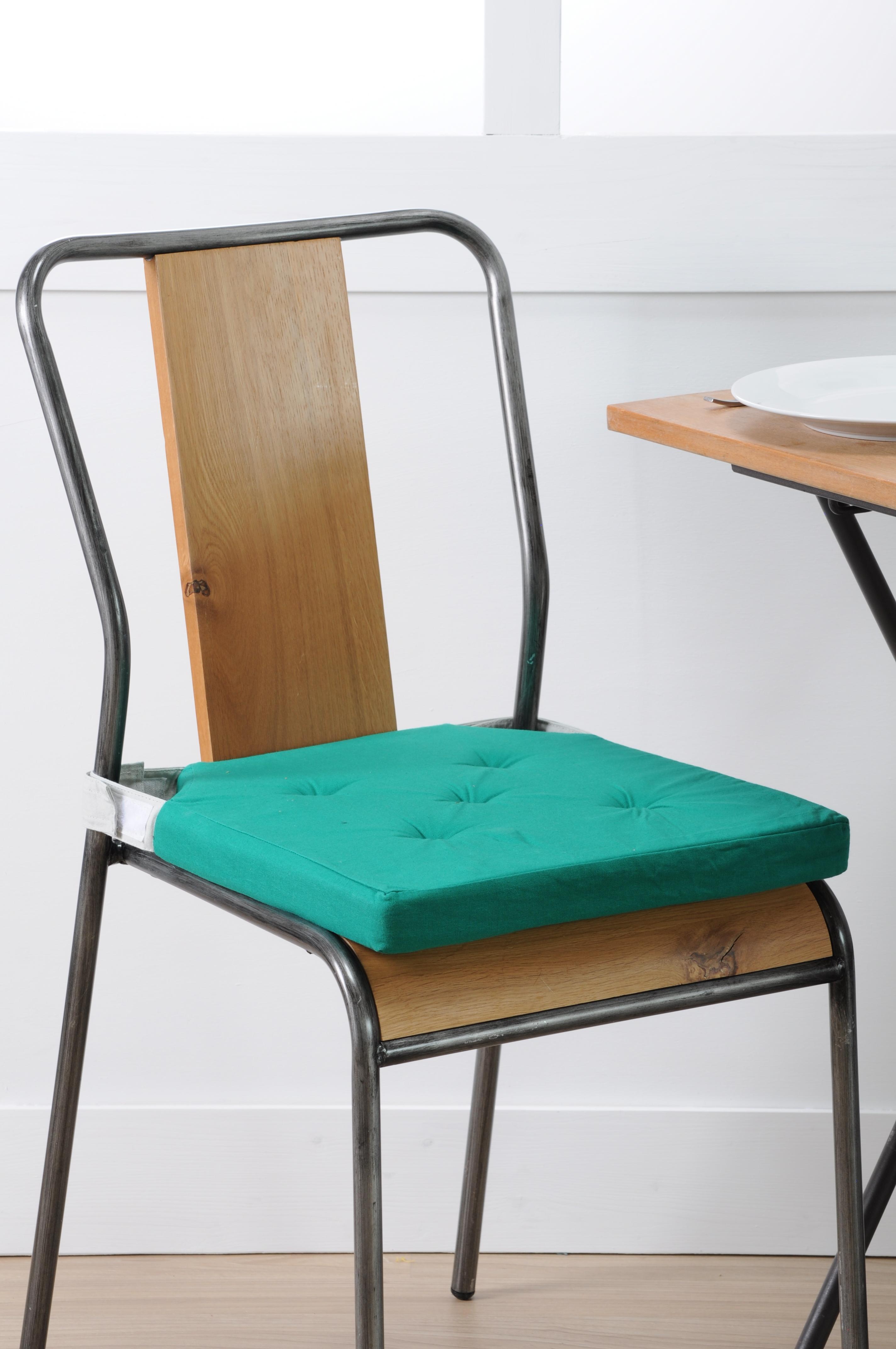 DUO GALETTE VELCRO 38X38X4 EMERAUDE