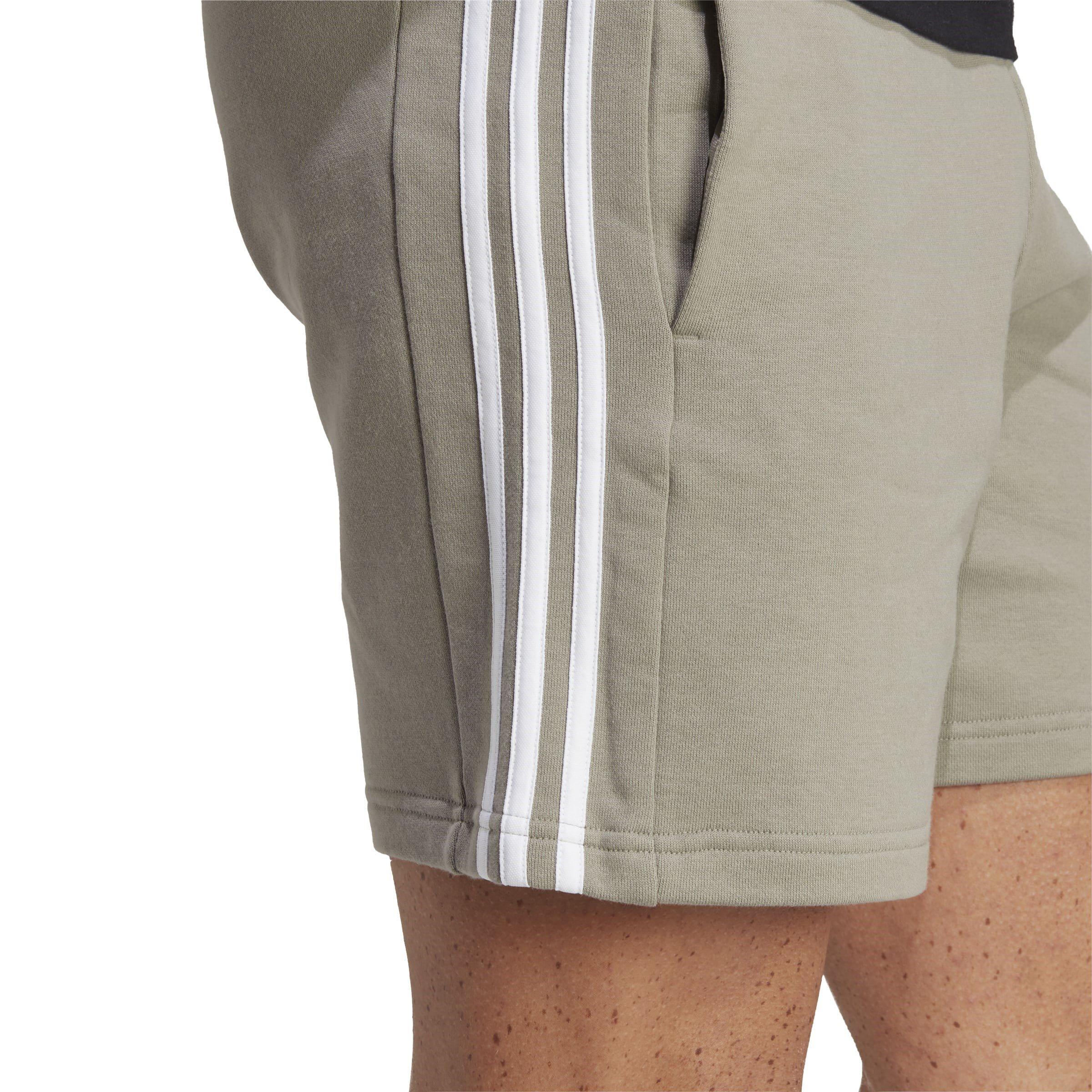 adidas Essentials 3 Stripe Fleece Shorts Mens