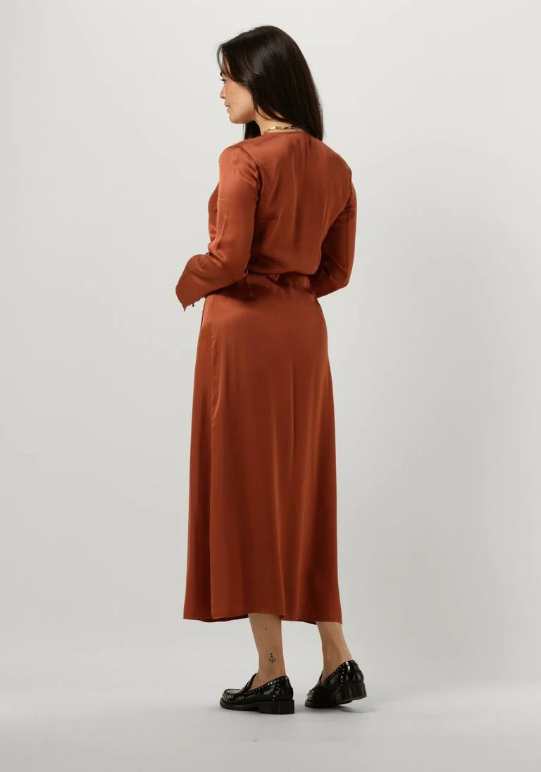 MODSTR\u00D6M rode modstr&ouml;m midi jurk floremd wrap dress
