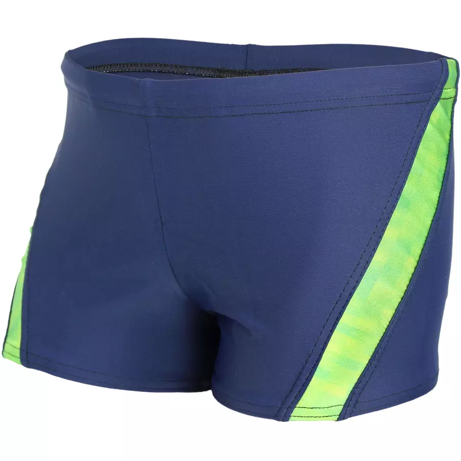 Aquarti Jungen Schwimmhose Kontrastfarbige Einsätze grün