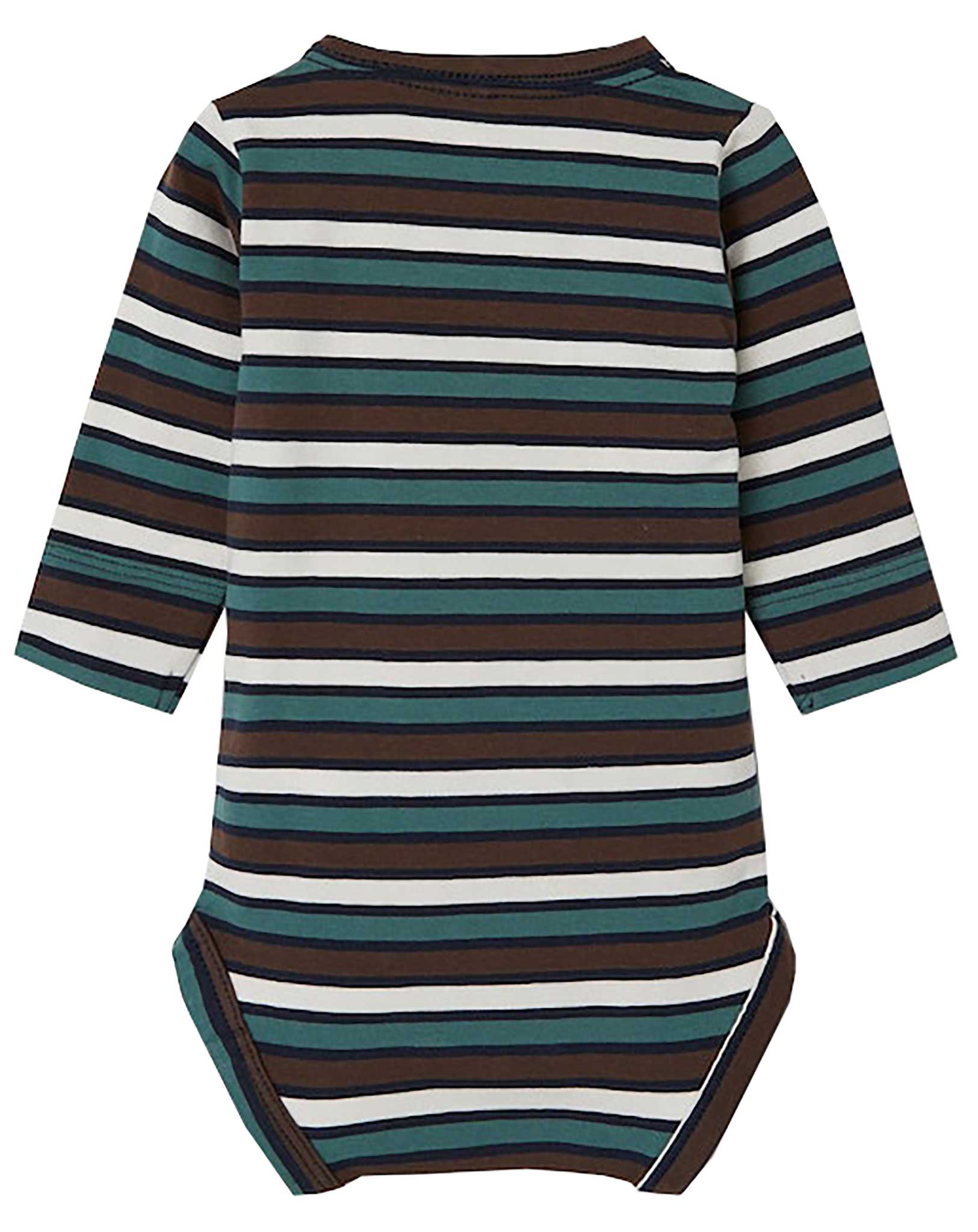 Langarmbody NBMLASSIR STRIPES in hot fudge