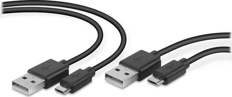 Play + Charge Cable Set - Oplaadkabel voor PS4 - USB naar Micro USB - 2x 3m