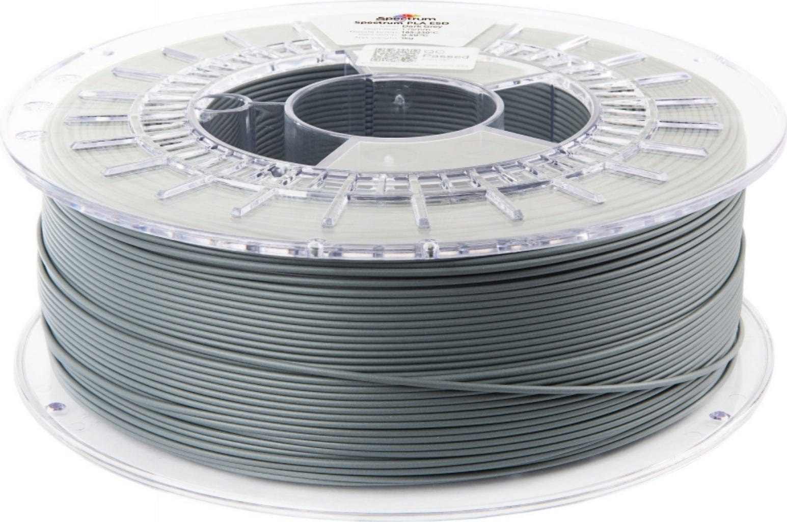 Spectrum  PLA ESD Dark Grey, 1,75 mm / 1000 g    Antistatisches PLA Filament für sensible Elektronik in Dark Grey
