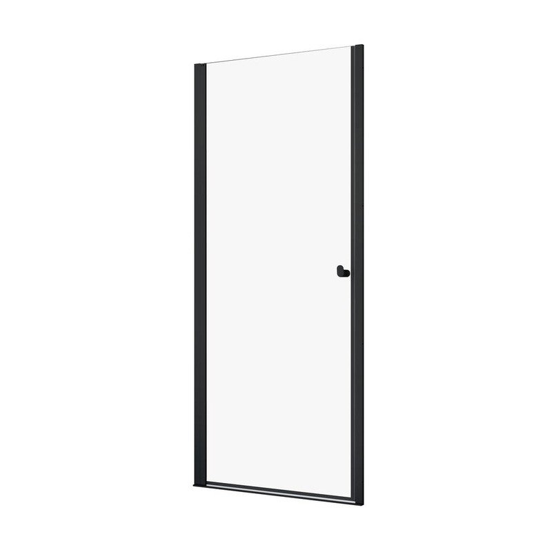 Sealskin Hooked draaideur in nis 90x200 cm, 6 mm helder veiligheidsglas met antikalklaag mat zwart
