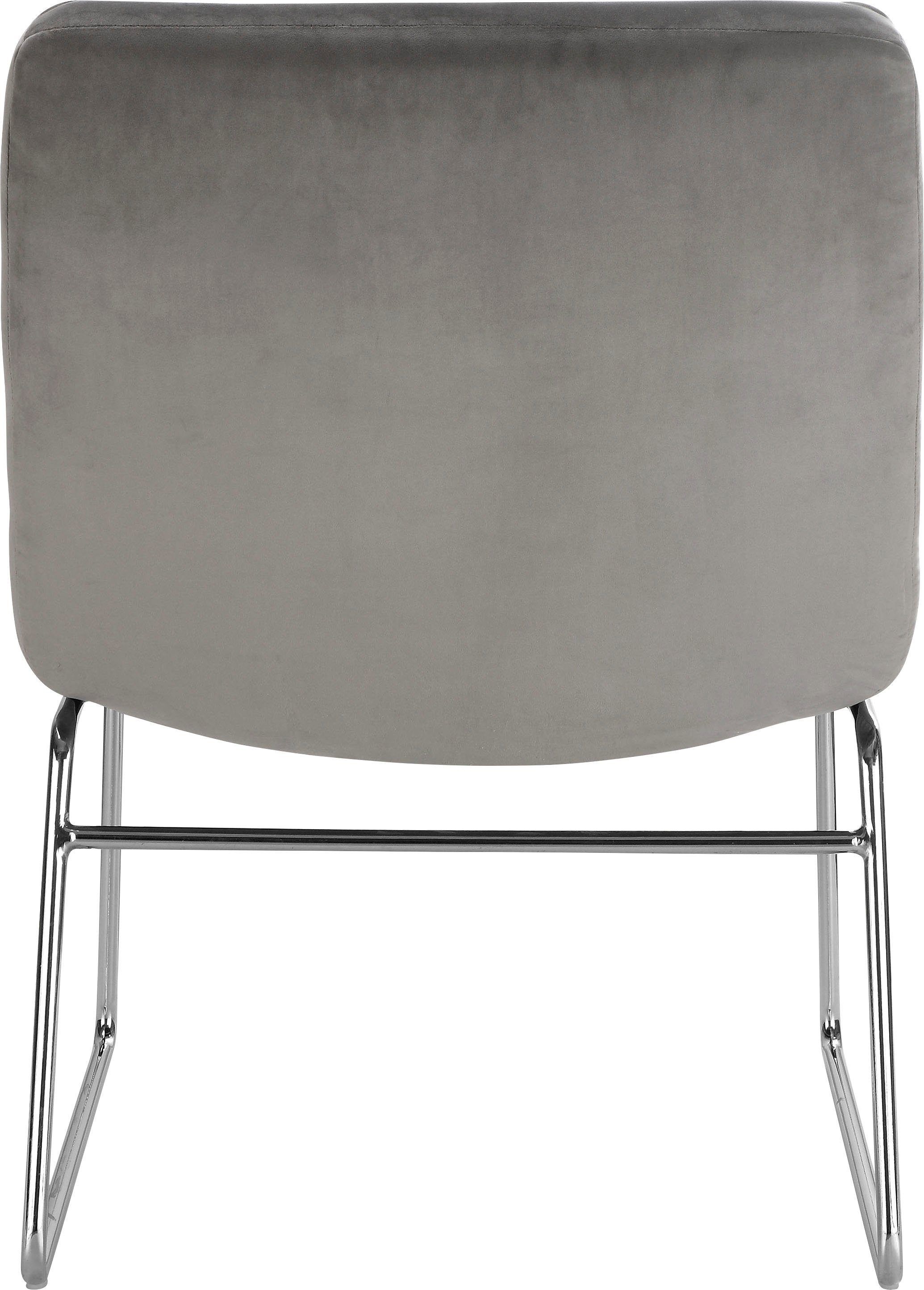 Home affaire Sessel »Gil, Loungesessel Wohnzimmer,« Samtvelours Bezug, in drei Farbvarianten, Sitzhöhe 47,5 cm