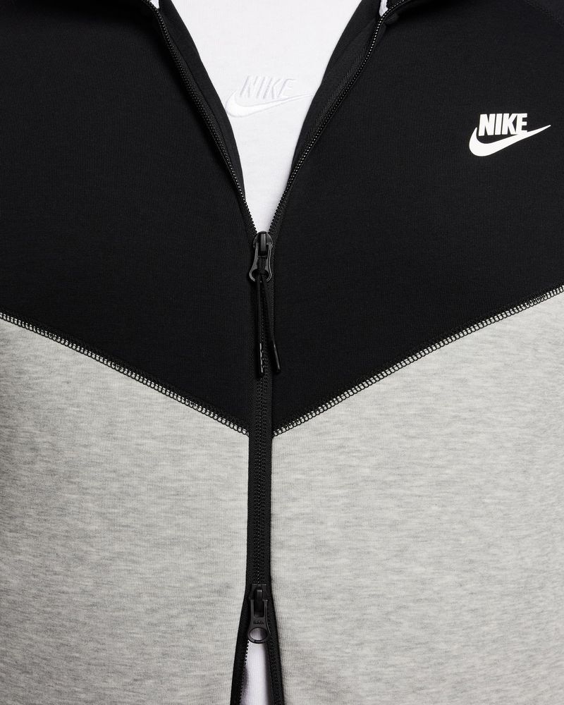 Sweat zippé à capuche Nike Sportswear Tech Fleece Gris & Noir pour homme