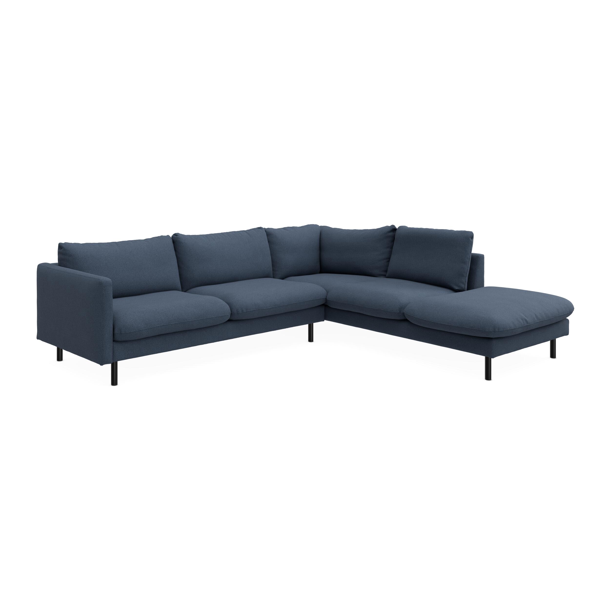 Bjorn højrevendt sofa med pufafslutning