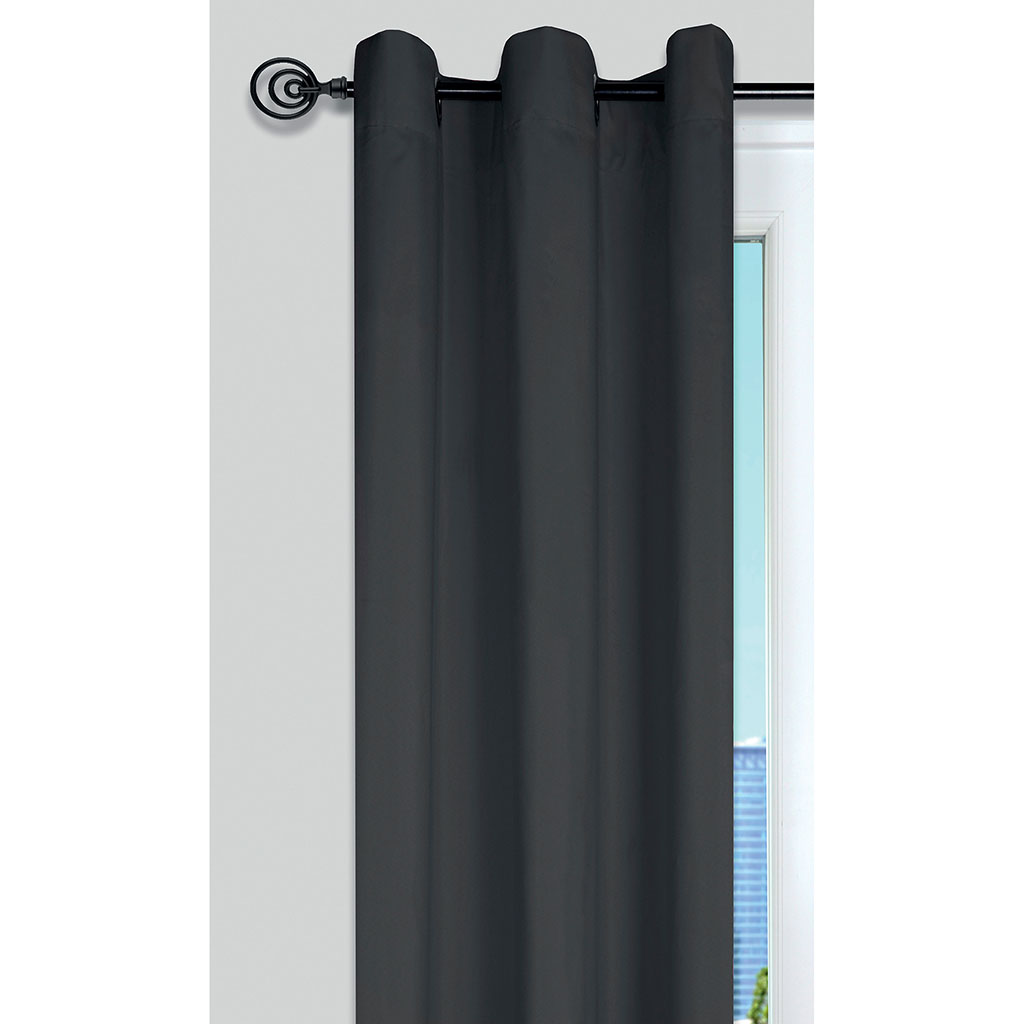 Rideau oeillets NELSON anthracite 135x240cm