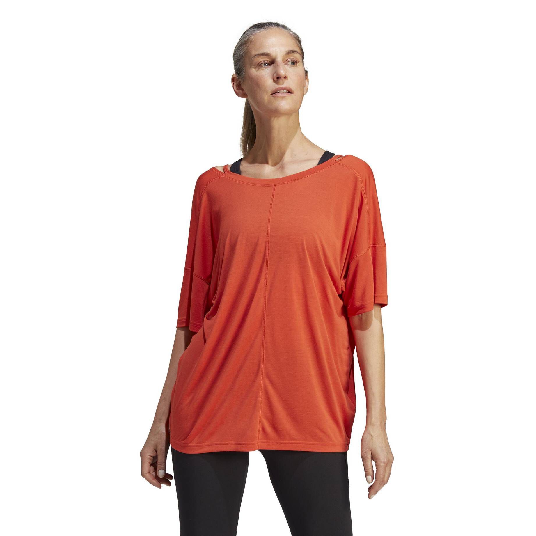 adidas Performance| Damen Trainingsshirt YOGA STUDIO Oversized Fit