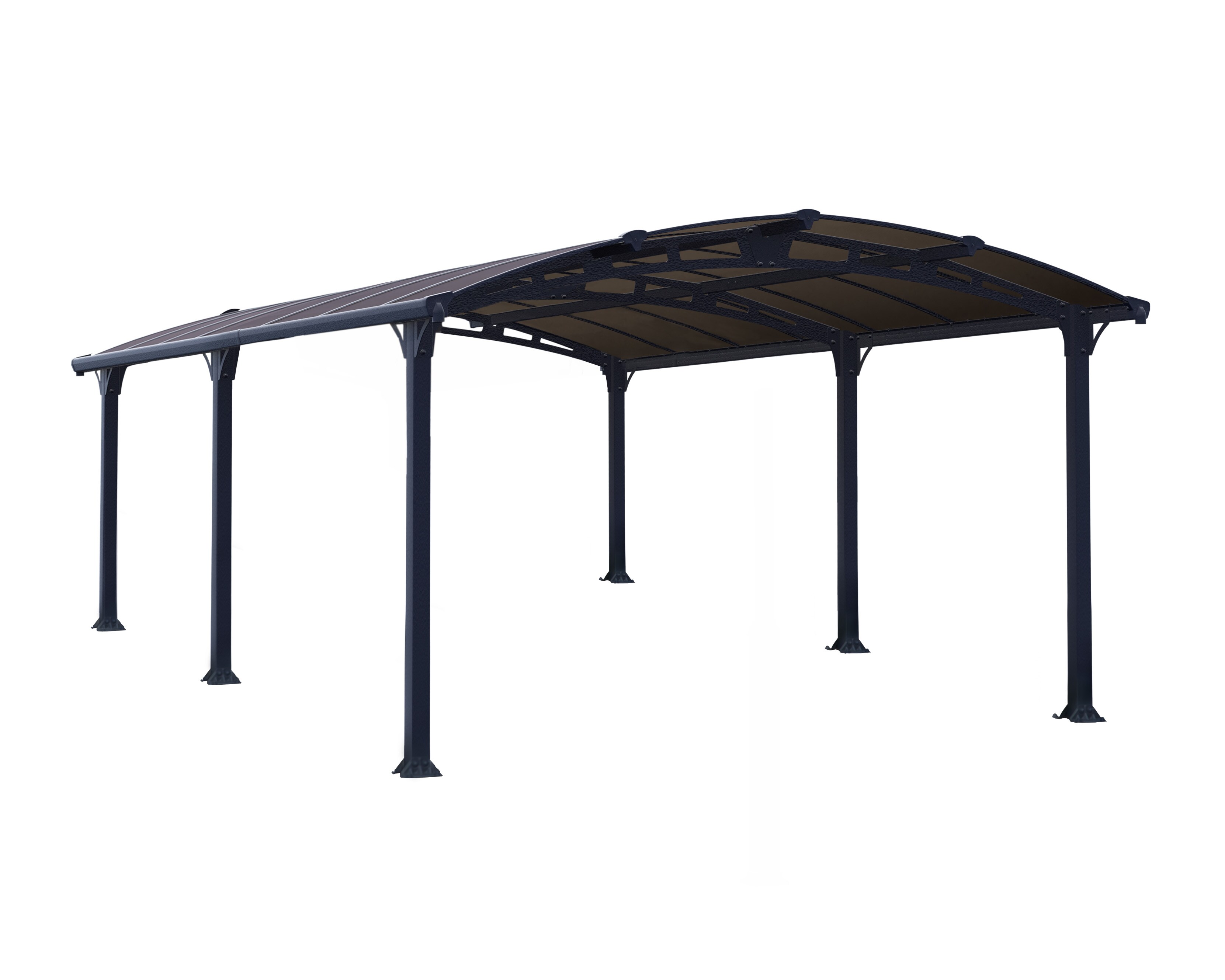 Palram Canopia Arcadia Carport, anthrazit 502x359x242 in cm (LxBxH)