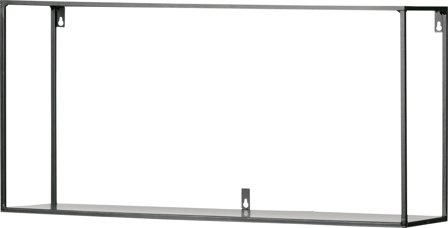 WOOOD wandplank zwart 35 x 100 x 20 cm