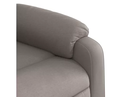 Fauteuil massant inclinable électrique Taupe Tissu