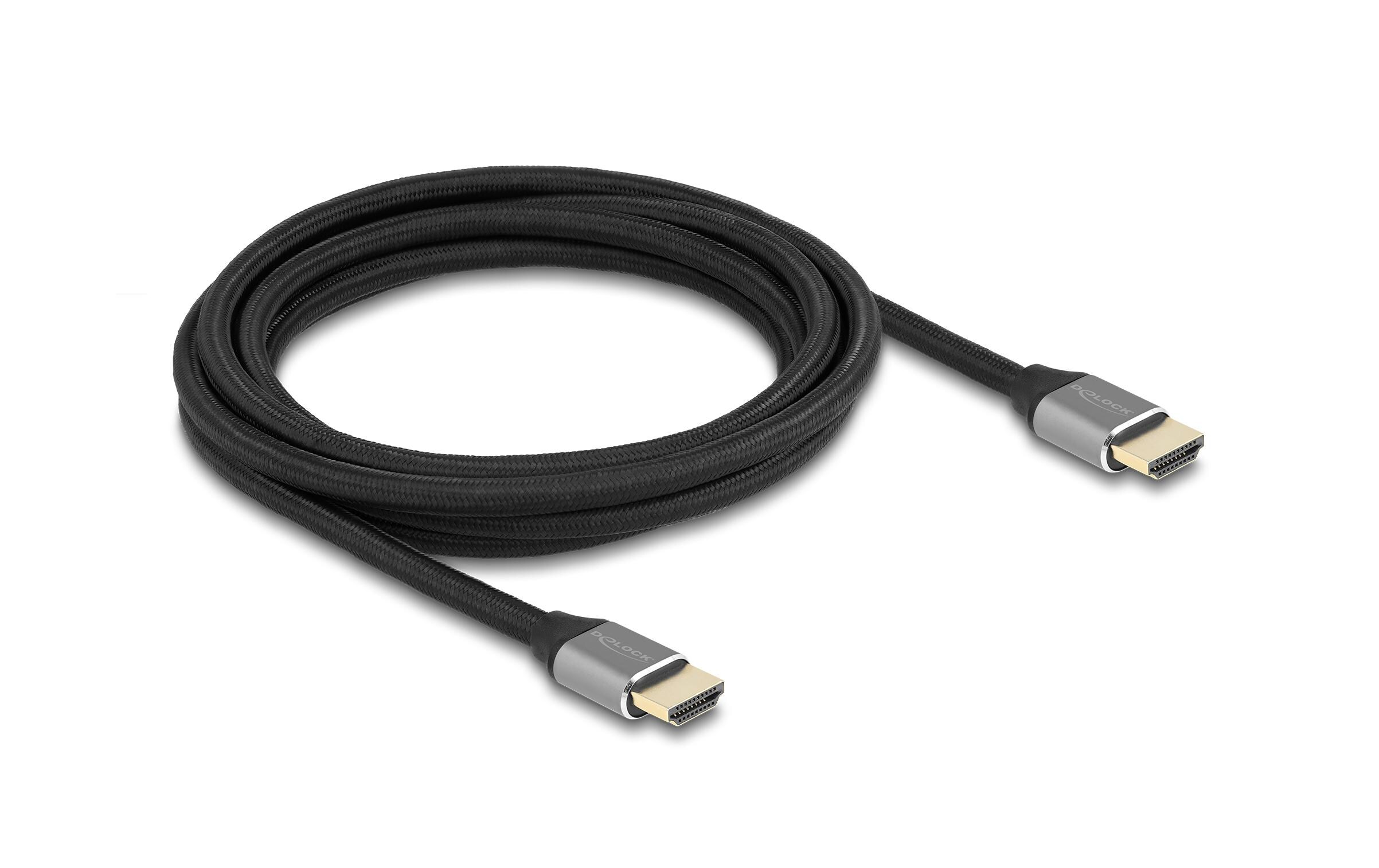 Kabel 8K 60Hz HDMI - HDMI, 3 m, GrauDelock Ultra High Speed HDMI Kabel 48 Gbps 8K 60 Hz grau 3 m zertifiziert