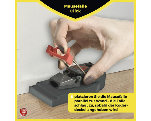 Protect Home Click Muizenval - Kunststof Muizenval voor Gifvrije Muizenbestrijding - 3 Stuks