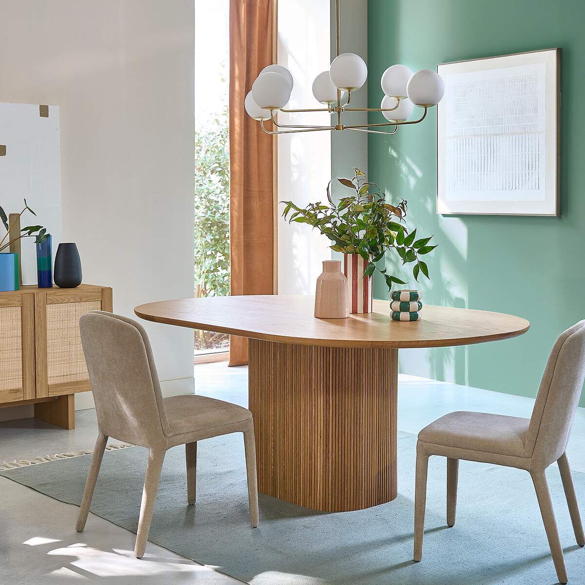 LA REDOUTE INTERIEURS<br>Mesa em carvalho 6/8 pessoas, Tamula